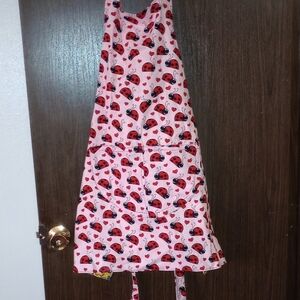 Women's Pink Ladybug Full Size Reversible Apron